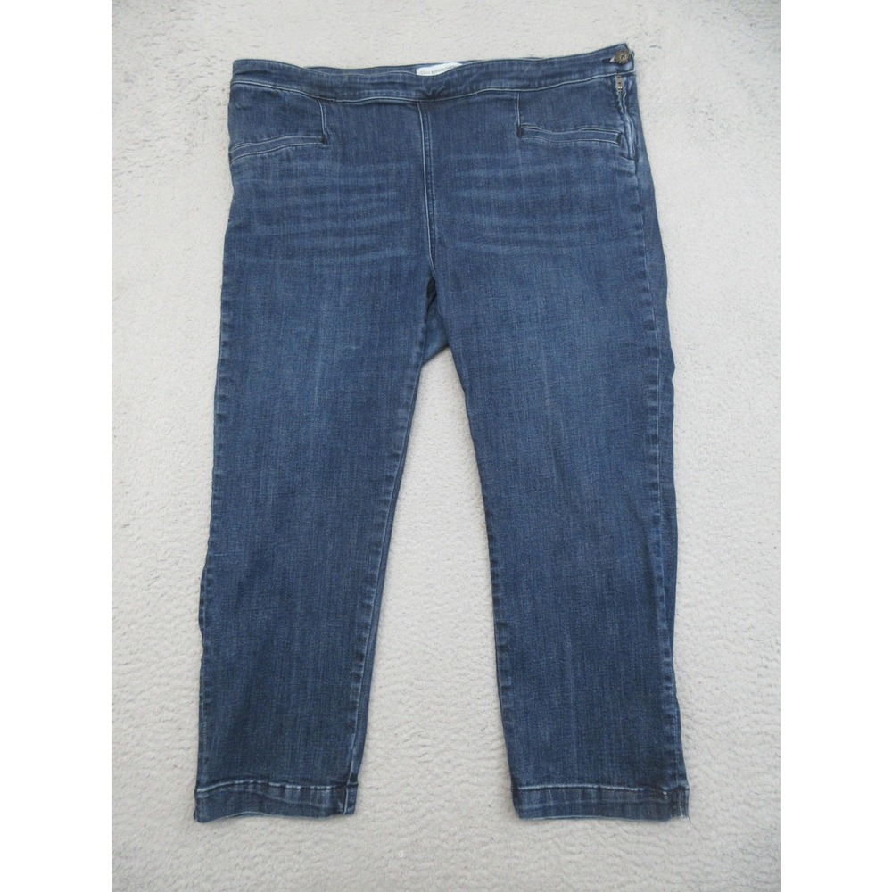Pilcro Anthropologie Ankle Jeans Women 20W Blue Med High Rise‎ Comfort Stretch